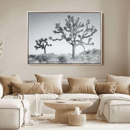 58647785-MGV-FC-36X24_Natural-Calm Earthy Aesthetic Wall Art Canvas Print, Framed Arid Terrain Decor Art Picture Print, Joshua Tree Perfect Rustic Minimalist