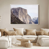74506434-MGV-FC-36X24_White-El Capitan Wall Art Canvas Print, Framed Yosemite Cliff Art Picture Print, Sierra Nevada Perfect Sierra Minimalism Decor Artwork