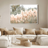21826392-MGV-FC-36X24_White-Pampas Grass Wall Art Canvas Print, Framed Soft Pampas Art Picture Print, Pastel Grasses Perfect Soft Neutral Boho Decor Artwork