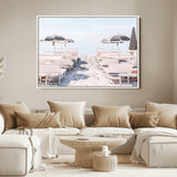 67623952-MGV-FC-36X24_White-Minimalist Beach Wall Art Canvas Print, Framed Pastel Sand Art Picture Print, Beach Aesthetic Perfect Coastal Minimalist Decor