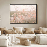 79164340-MGV-FC-36X24_Black-Pastel Grasses Wall Art Canvas Print, Framed Soft Meadow Art Picture Print, Field in Breeze Perfect Pastel Minimal Decor Artwork