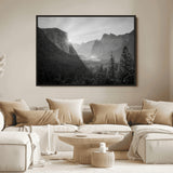39278955-MGV-FC-36X24_Black-Yosemite Valley Wall Art Canvas Print, Framed El Capitan Art Picture Print, Misty Mountain Perfect Modern Rustic Decor Artwork