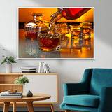 18250-MGV-FC-36X24_White-Whiskey Pour Wall Art – Captivating Whiskey Splash Canvas Print, Elegant Bar or Home Lounge Decor for Office, Man Cave or Living