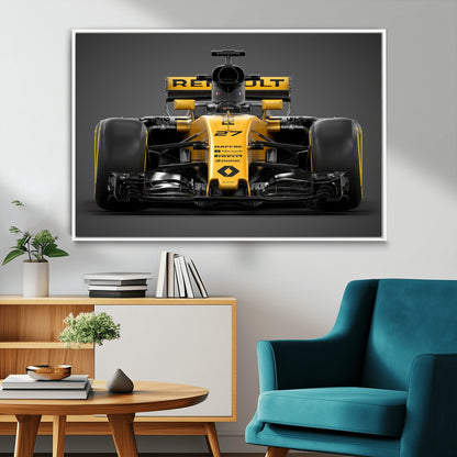 62882-MGV-CV-36X24-Renault F1 Racing Car Print - High-Performance Formula 1 Motorsport Wall Art, Perfect Gift for Racing Fans and Car Enthusiasts