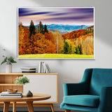 58007-MGV-CV-36X24-Autumn Mountain Landscape Wall Art – Stunning Fall Forest Canvas Print, Cozy Nature Decor for Home or Office