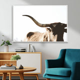 35866-MGV-CV-36X24-Texas Longhorn Wall Art – Rustic Western Bull Canvas Print, Farmhouse Animal Photography Decor for Living Room, Office, or Ranch