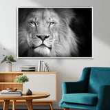 94453-MGV-CV-36X24-Lion Portrait Wall Art – Black and White King of the Jungle Canvas Print, Safari Wildlife Decor for Office, Bedroom, or Living