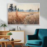98822-MGV-CV-36X24-Autumn Meadow Wall Art – Tranquil Grassland Landscape Canvas Print, Rustic Country Decor for Living Room, Bedroom or Farmhouse