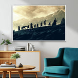41574-MGV-FC-36X24_White-Fellowship Journey Wall Art – Epic Fantasy Adventure Canvas Print, Mountain Landscape Decor for Living Room, Office or Man Cave