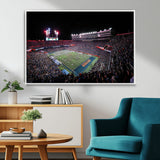 46899-MGV-CV-36X24-Ben Hill Griffin Stadium Wall Art Canvas Print, Framed Football Stadium Art Picture Print, Florida Football Stadium Perfect Sport