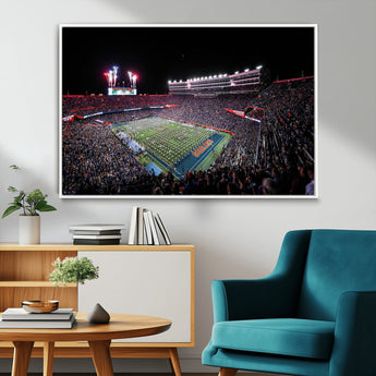 46899-MGV-CV-36X24-Ben Hill Griffin Stadium Wall Art Canvas Print, Framed Football Stadium Art Picture Print, Florida Football Stadium Perfect Sport