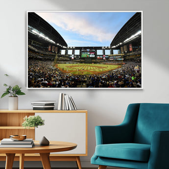 92672-MGV-CV-36X24-Chase Field Stadium Wall Art Canvas Print, Framed Arizona Stadium Art Picture Print, Chase Stadium Perfect Sports Room Decor