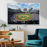 22910-MGV-CV-36X24-City Field Stadium Wall Art Canvas Print, Framed New York Stadium Art Picture Print, City Field Perfect Sport Room Decor Artwork