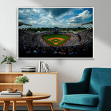 37127-MGV-CV-36X24-Kauffman Stadium Wall Art Canvas Print, Framed Kansas City Royals Field Art Picture Print, Baseball Stadium Perfect Sport Room