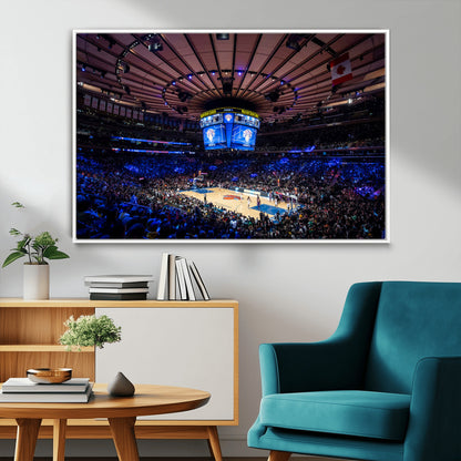20491-MGV-CV-36X24-Madison Square Garden Wall Art Canvas Print, Framed New York Stadium Art Picture Print, MSG Stadium Perfect Sport Room Decor