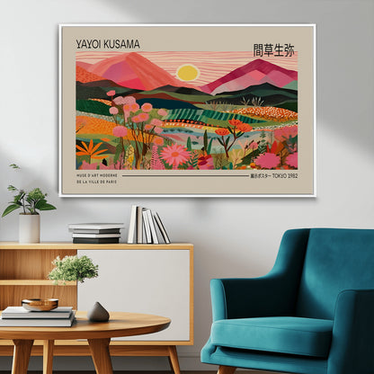 18304-MGV-CV-36X24-Sunset Mountain Landscape Wall Art – Panoramic Abstract Nature Canvas Print, Vibrant Wall Decor for Living Room, Bedroom, Office,