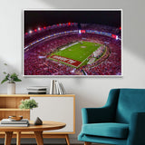 11343-MGV-FC-36X24_White-Bryant-Denny Stadium Wall Art – Panoramic Alabama Crimson Tide Football Field Canvas Print, Game Day Decor for Office, Man Cave or