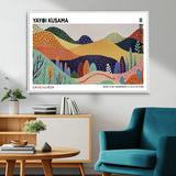 66936-MGV-CV-36X24-Kusama Wall Art – Vibrant Abstract Hills Canvas Print, Japanese Modern Landscape Poster for Living Room, Office, Studio or