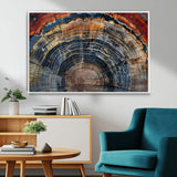 63519-MGV-CV-36X24-Tree Ring Wall Art – Rustic Nature Wood Grain Canvas Print, Abstract Natural Texture Artwork Poster for Living Room, Bedroom,