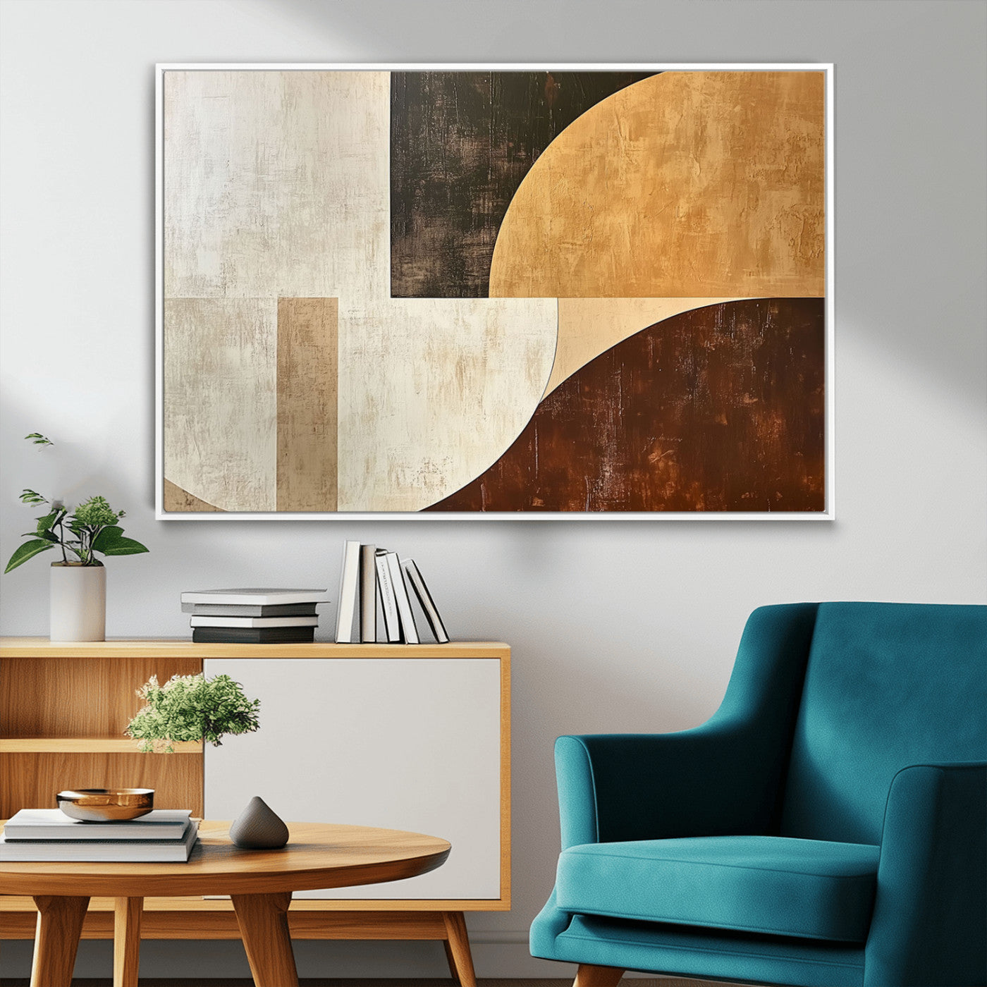 15030-MGV-CV-36X24-Wabi Sabi Wall Art Canvas Print, Framed Modern Abstract Art Picture Print, Minimalist Zen Perfect Minimalist Modern Decor Artwork