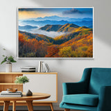 86772247-MGV-CV-36X24-Autumn Mountains Wall Art Canvas Print, Framed Fall Foliage Art Picture Print, Vibrant Hills Perfect Vibrant Nature Decor Artwork