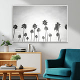 62298277-MGV-CV-36X24-Monochrome Palms Wall Art Canvas Print, Framed Minimalist Trees Art Picture Print, Silhouetted Palms Perfect Tropical Minimalist