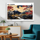 66243961-MGV-FC-36X24_White-Mount Fuji Japanese Wall Art – Golden Abstract Landscape Canvas Print, Cherry Blossom Painting, Modern Oriental Zen Home Decor