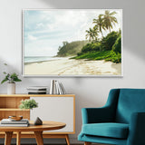 42984524-MGV-CV-36X24-Relaxing Beach Wall Art Canvas Print, Framed Ocean View Art Picture Print, Coastal Serenity Perfect Tropical Coastal Decor Artwork