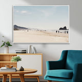 28307820-MGV-CV-36X24-Minimalist Beach Wall Art Canvas Print, Framed Coastal Serenity Art Picture Print, Soft Sand Perfect Modern Coastal Decor Artwork