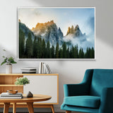 21145440-MGV-FC-36X24_White-Wilderness Wall Art Wall Art Canvas Print, Framed Nature Landscape Decor Art Picture Print, Misty Forest Photography Perfect