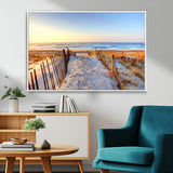 73351887-MGV-FC-36X24_White-Ocean Sunset Wall Art Wall Art Canvas Print, Framed Nautical Photography Art Picture Print, Summer Beach House Decor Perfect