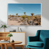 35156165-MGV-FC-36X24_White-Joshua Tree Wall Art Canvas Print, Framed Desert Landscape Art Picture Print, Warm Earth Tones Perfect Southwestern Minimalist