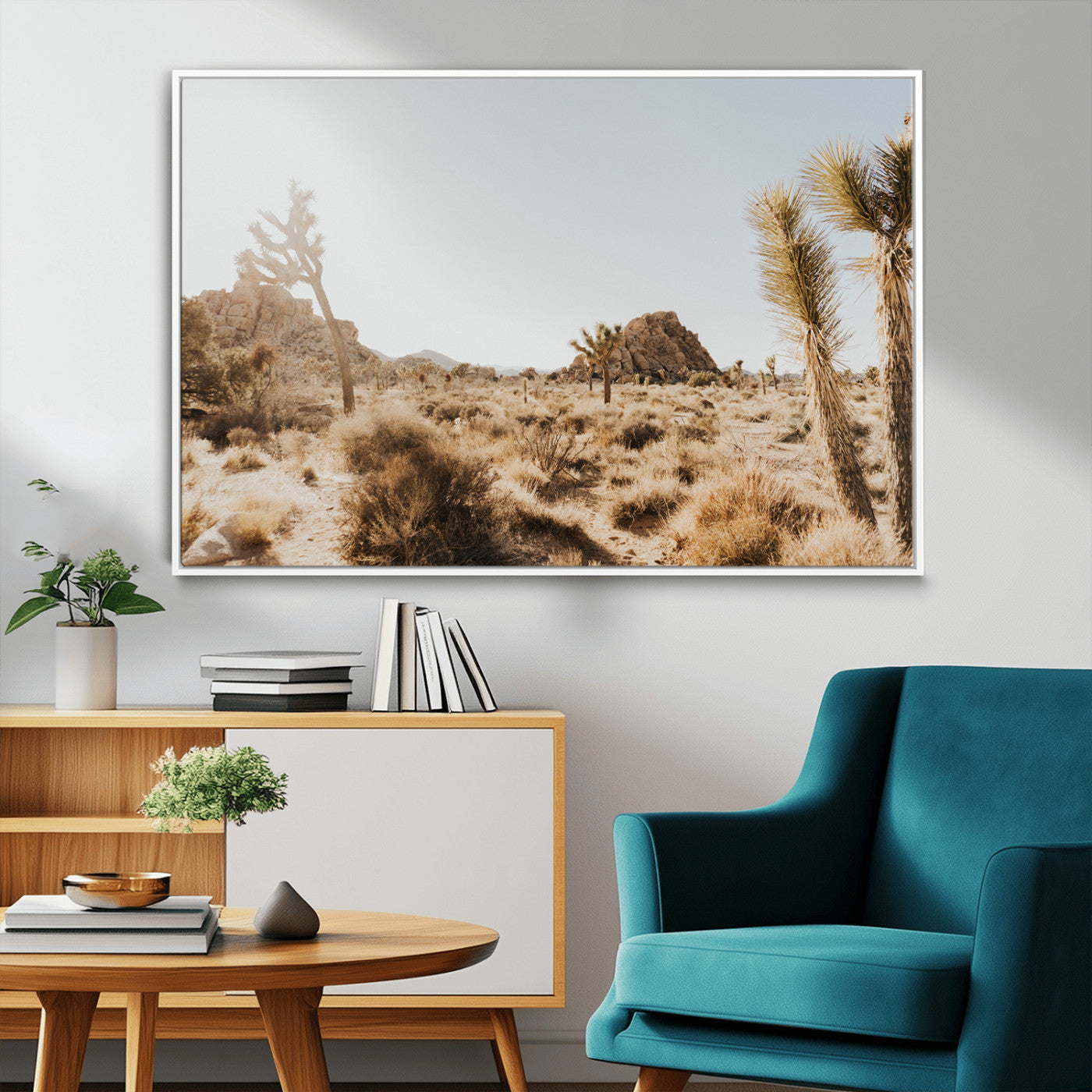 62783269-MGV-CV-36X24-Joshua Tree Wall Art – Desert Landscape Photography Canvas Print, Southwest Nature Artwork Rustic Home Decor for Living Room,