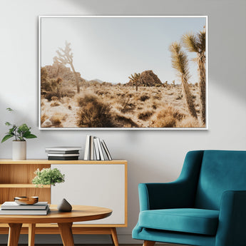 62783269-MGV-CV-36X24-Joshua Tree Wall Art – Desert Landscape Photography Canvas Print, Southwest Nature Artwork Rustic Home Decor for Living Room,