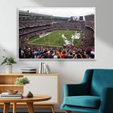 18347149-MGV-FC-36X24_White-Soldier Field Wall Art – Chicago Bears Football Stadium Canvas Print, Game Day Sports Decor for Man Cave, Bar, Office, or Living