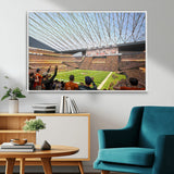 81960112-MGV-CV-36X24-Futuristic Football Stadium Wall Art – Modern Dome Arena Canvas Print, Chicago Bears Concept Design Sports Decor for Man Cave or