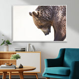 14405507-MGV-FC-36X24_White-Bear Wall Art – Wildlife Canvas Print with Rustic Animal Portrait and Minimalist Background, Nature Inspired Photography for