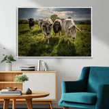 67277447-MGV-CV-36X24-Farmhouse Wall Art – Herd of Cows Canvas Print, Rustic Country Pasture Photography Decor for Bedroom, Living Room, Office, Ranch,