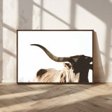 35866-MGV-CV-36X24-Texas Longhorn Wall Art – Rustic Western Bull Canvas Print, Farmhouse Animal Photography Decor for Living Room, Office, or Ranch