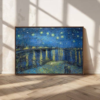 94605-MGV-CV-36X24-Starry Night Over the Rhone Wall Art – Vincent van Gogh Canvas Print, Famous Impressionist Painting for Living Room, Office