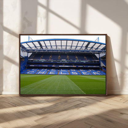 59508-MGV-CV-36X24-Chelsea Stadium Wall Art – Stamford Bridge Football Arena Canvas Print, Iconic Soccer Artwork for Living Room, Office, Game Room
