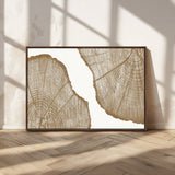 99692-MGV-CV-36X24-Tree Ring Linocut Wall Art Canvas Print, Framed Wood Cut Art Picture Print, Tree Rings Perfect Minimalist Rustic Decor Artwork