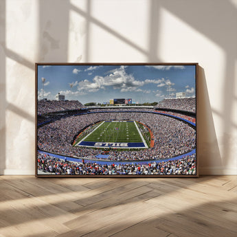 76491-MGV-CV-36X24-Buffalo Bills Stadium Wall Art Canvas Print, Framed Bills Stadium Art Picture Print, Highmark Stadium Perfect Sport Room Decor