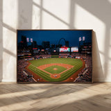 38612-MGV-CV-36X24-Busch Stadium Wall Art Canvas Print, Framed Missouri Stadium Art Picture Print, Busch Stadium Field Perfect Sports Room Decor