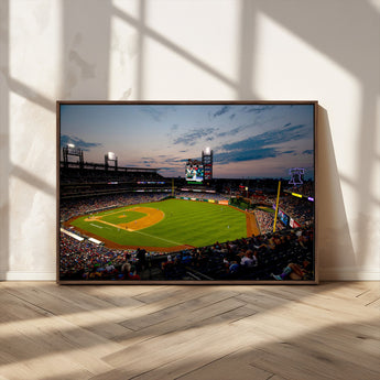 17415-MGV-CV-36X24-Philadelphia Phillies Stadium Wall Art Canvas Print, Framed Citizens Bank Park Art Picture Print, Phillies Stadium Field Perfect