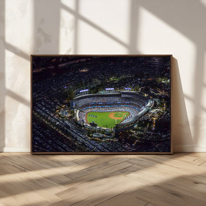16515-MGV-CV-36X24-Dodgers Stadium Wall Art Canvas Print, Framed Baseball Stadium Art Picture Print, Dodgers Field Perfect Sport Room Decor Artwork