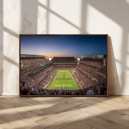 17421-MGV-CV-36X24-Kyle Field Wall Art Canvas Print, Framed Texas Stadium Art Picture Print, Kyle Field Stadium Perfect Sport Room Decor Artwork
