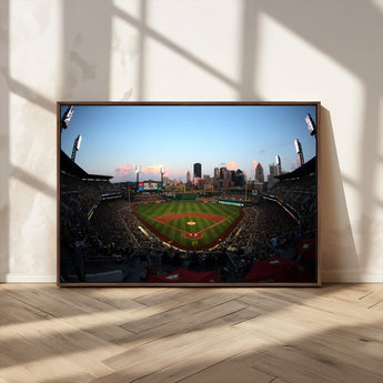67670-MGV-CV-36X24-PNC Park Stadium Wall Art Canvas Print, Framed Pittsburgh Pirates Stadium Art Picture Print, PNC Park Field Perfect Sport Room