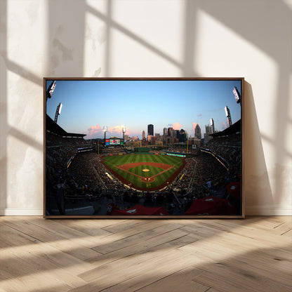 67670-MGV-CV-36X24-PNC Park Stadium Wall Art Canvas Print, Framed Pittsburgh Pirates Stadium Art Picture Print, PNC Park Field Perfect Sport Room
