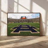 52835-MGV-CV-36X24-Notre Dame Stadium Wall Art Canvas Print, Framed Indiana Stadium Art Picture Print, Notre Dame Field Perfect Sport Room Decor